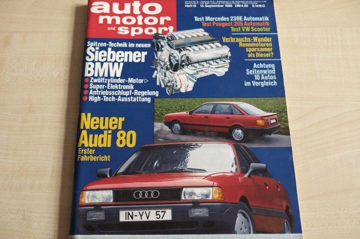 Deckblatt Auto Motor und Sport (19/1986)